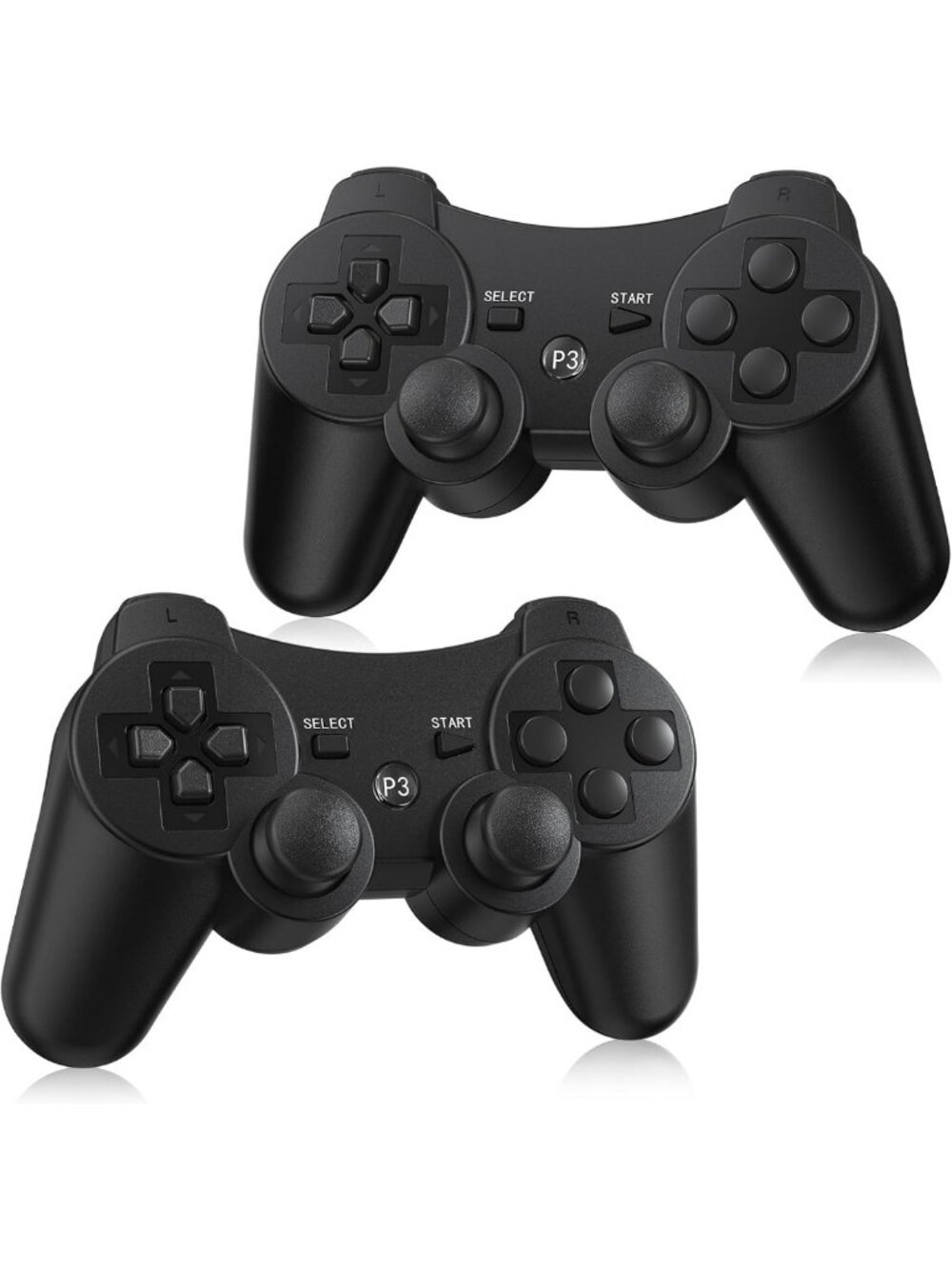 2 Pack Wireless PS3 Controllers with Charging Cables - Compatible Gaming - Picture 1 of 6